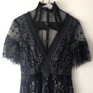 Needle & Thread Black dress - size 6. Stunning